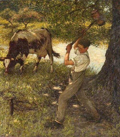 Stumping the Cow, , Henry Herbert La Thangue