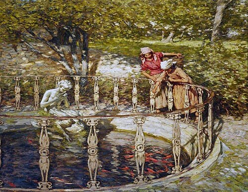 An Old Italian Garden, 1927, Henry Herbert La Thangue