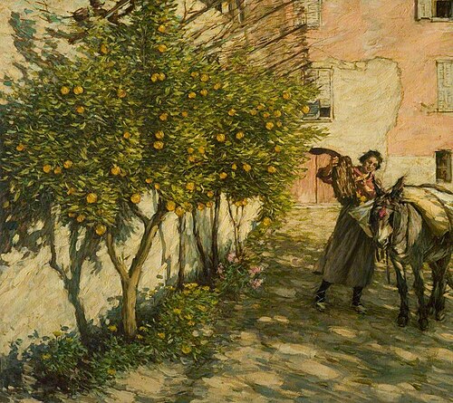 Gathering Oranges, 1929, Henry Herbert La Thangue
