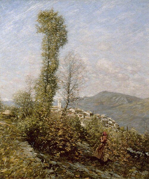 A Hillside Village in Provence, France, 1910, Henry Herbert La Thangue
