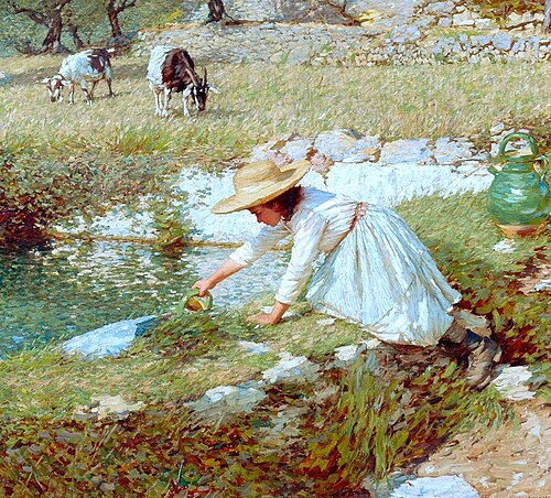 A Provençal Stream, 1903, Henry Herbert La Thangue