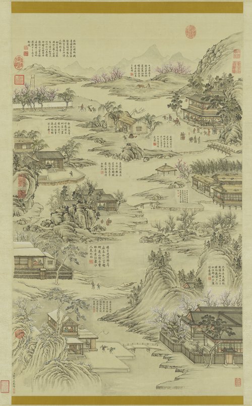 清董邦達九陽消寒　軸, , Dong Bangda