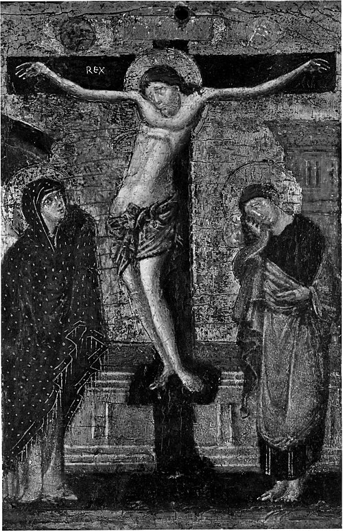 Christ on the Cross with the Virgin and Saint John the Evangelist, , Master of the Blue Crucifixes