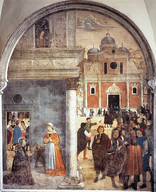Scene from the Life of St Benedict, 1502, Antonio Solario