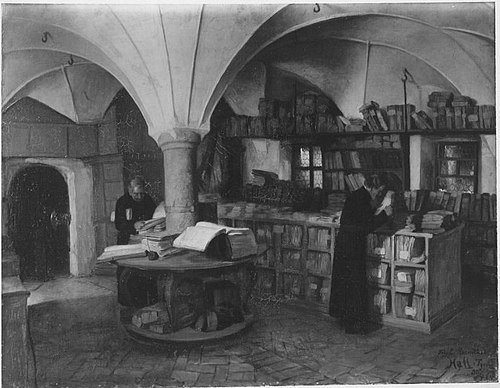 Bibliothek in Hall, 1873, Toby Edward Rosenthal