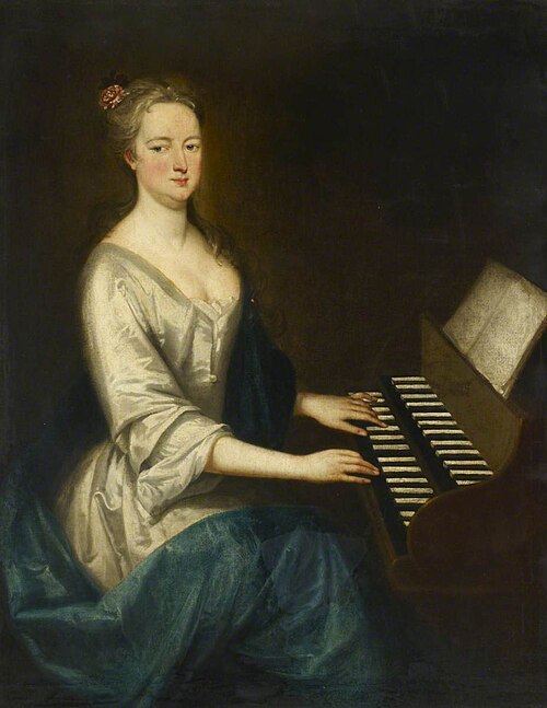 Portrait of an Unidentified Woman, Playing the Harpsichord, 1723, Herman van der Myn
