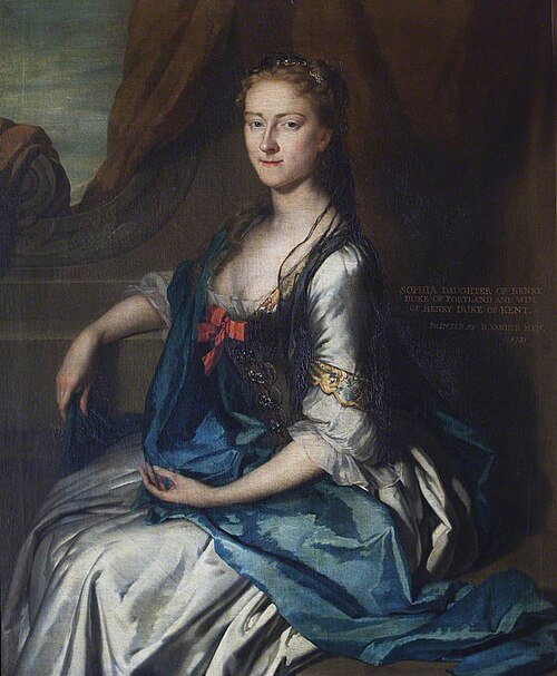 Lady Sophia Bentinck, Duchess of Kent (1701 - 1741), 1731, Herman van der Myn