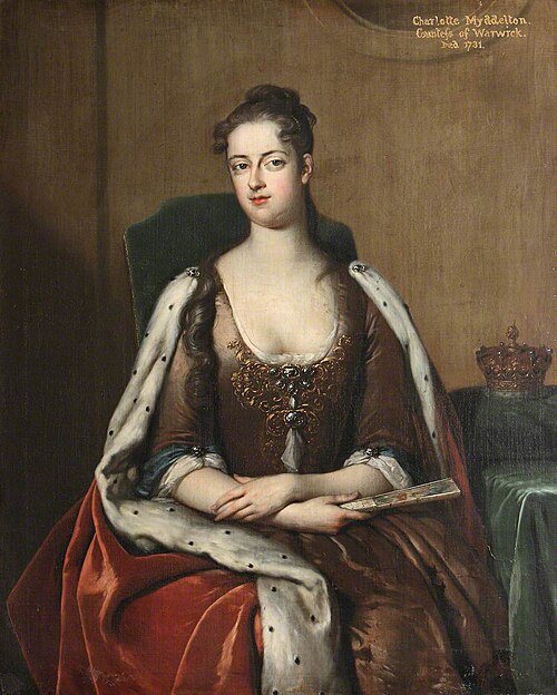 Charlotte Myddelton, Countess of Warwick (1680- 1731), 1726, Herman van der Myn