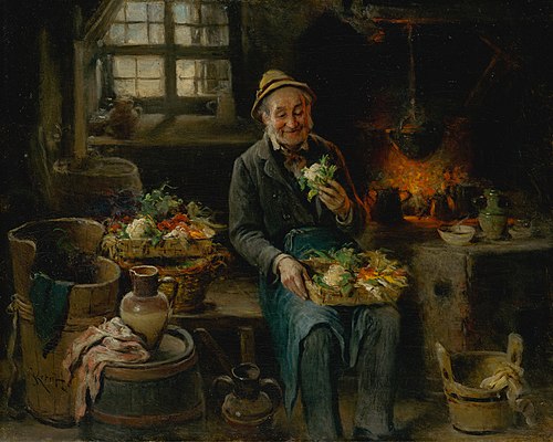Old Man in the Kitchen, 1875, Hermann Kern