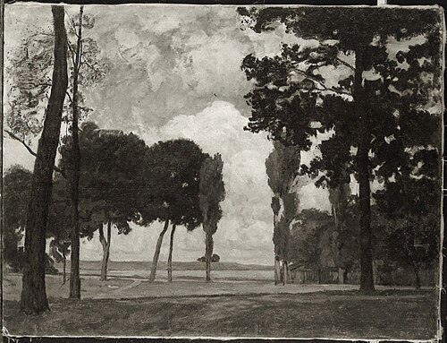 Landschaft mit Bäumen, 1900, Hermann Eichfeld
