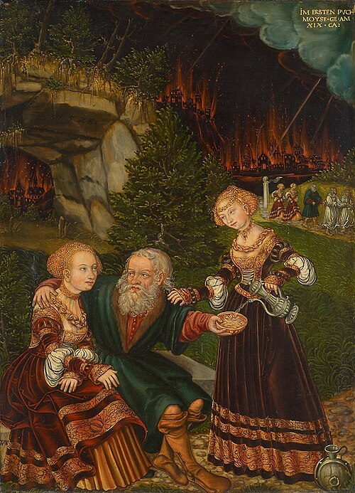 Lot and his daughters, 1528, Wolfgang Krodel