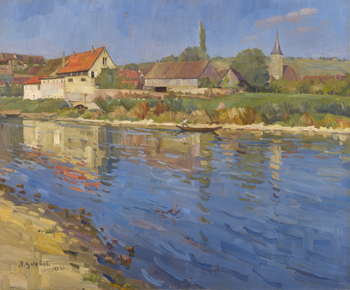 Paysage du Neckar, 1911, Hermann Goebel