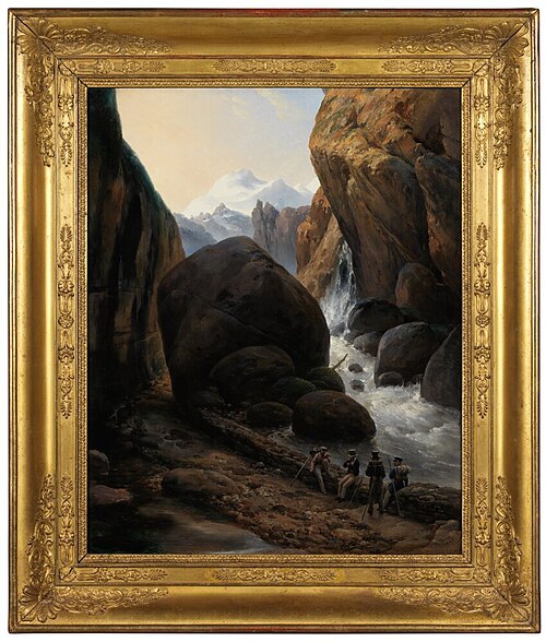 Wanderers Pausing in the Alps, 1825, Horace Vernet