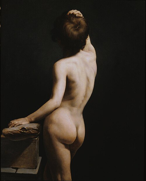 Academic Study of Adolescent Boy, Seen from Behind, 1807, Horace Vernet