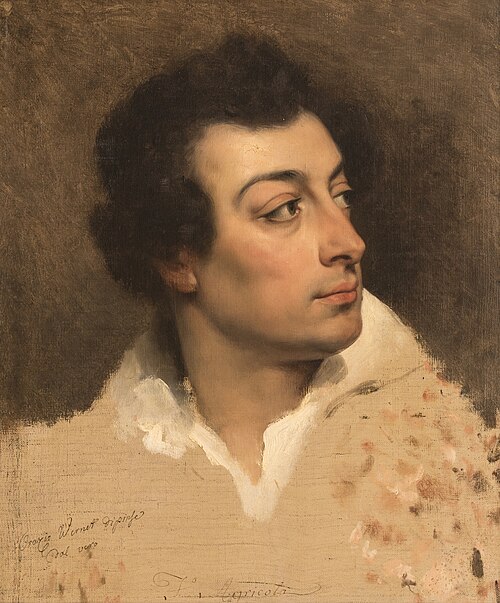 Portrait de Filippo Agricola, 1820, Horace Vernet