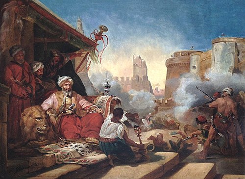 Le massacre des mamelouks ordonné par Méhémet Ali Pacha (1811), 1819, Horace Vernet