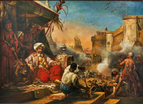 Massacre des Mamelucks dans le château du Caire, ordonné par Mohamed-Ali-Pacha, vice-roi d'Égypte, 1819, Horace Vernet