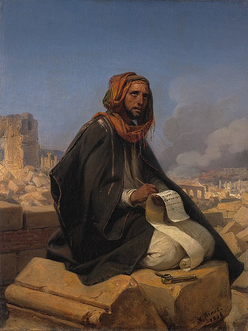 Jérémy sur les ruines de Jérusalem, 1844, Horace Vernet