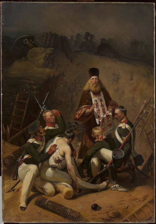 Prêtre bénissant les soldats, 1812, Horace Vernet