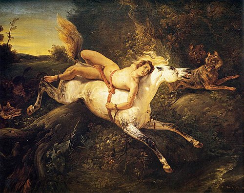 Mazeppa aux loups, 1826, Horace Vernet