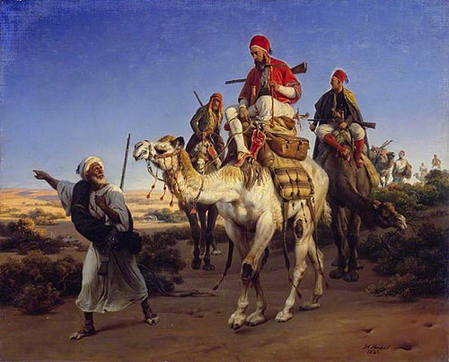 Arabes voyageant dans le désert, 1843, Horace Vernet
