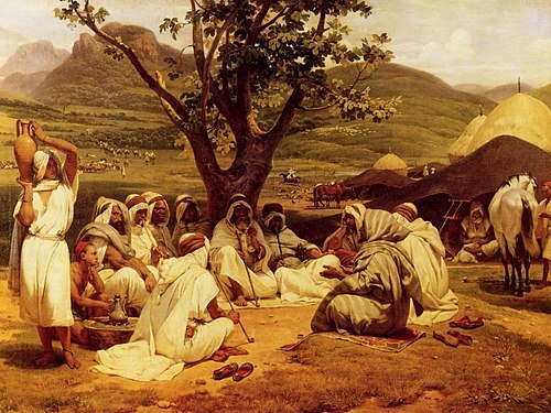 Scène d'Arabes dans leur camp, écoutant une histoire, 1833, Horace Vernet