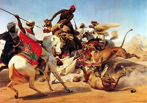 The Lion Hunt, 1836, Horace Vernet