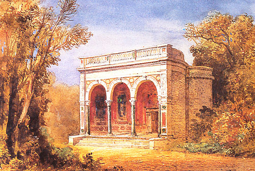 Die Loggia Alexandra im Park Klein-Glienicke, 1874, Hermann Schnee