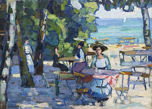 Kaffeegarten am Ammersee, 1911, Hermann Stenner