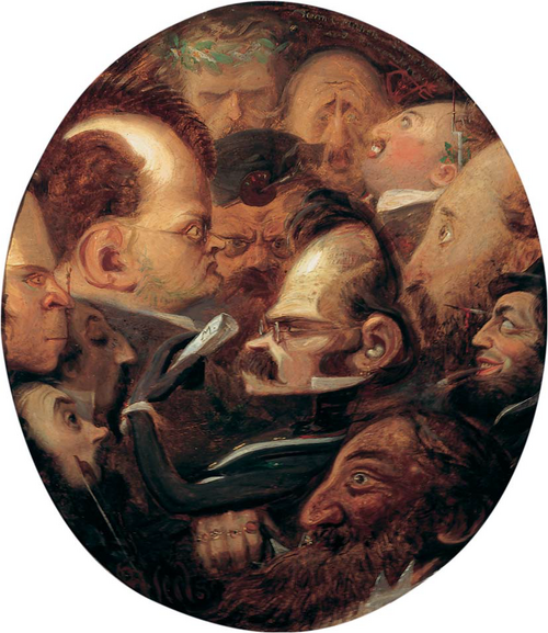 Bildniskarikaturen, 1859, Johann Richard Seel
