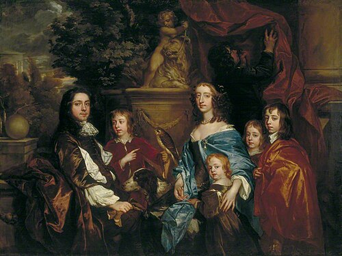 Sir Edward Hales (d.1695), and His Family, 1656, Peter Lely