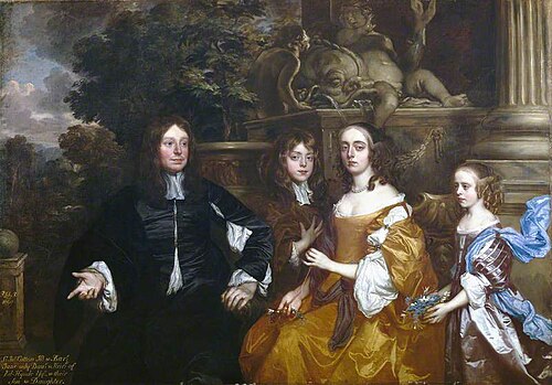Sir John Cotton and His Family, 1660, Peter Lely