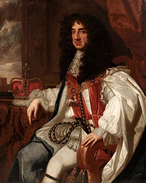 Charles II (1630–1685) (wearing robes and Order of the Garter), , Peter Lely