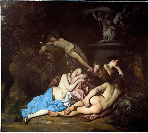 Nymphs by a Fountain, 1650, Peter Lely