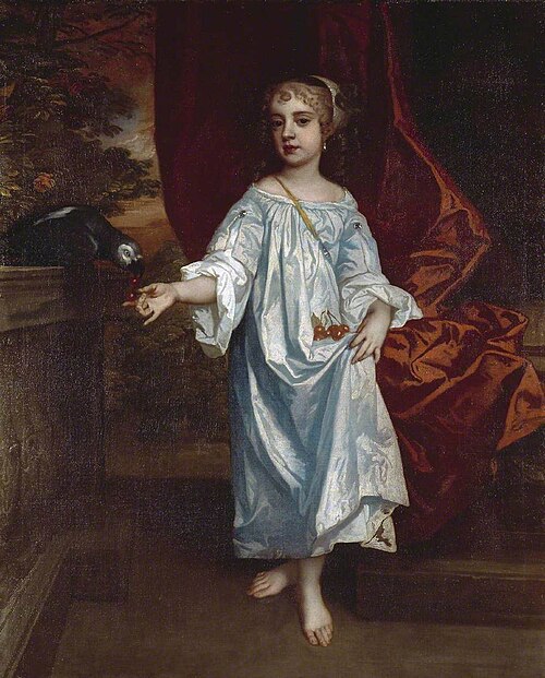 Girl with a Parrot, 1670, Peter Lely