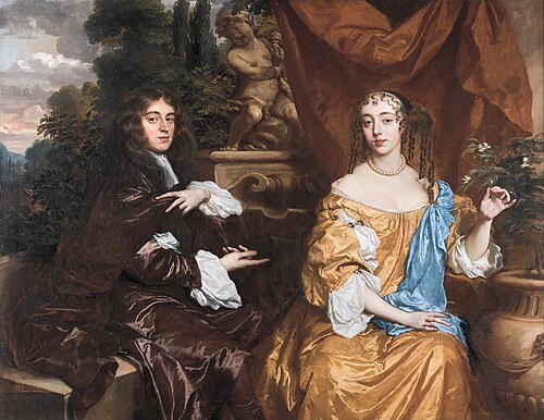Portrait of Henry Hyde, Viscount Cornbury, later 2nd Earl of Clarendon (1688–1709) and his wife, The, 1661, Peter Lely