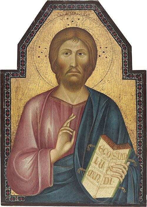 Christ Blessing [middle panel], 1310, Grifo di Tancredi