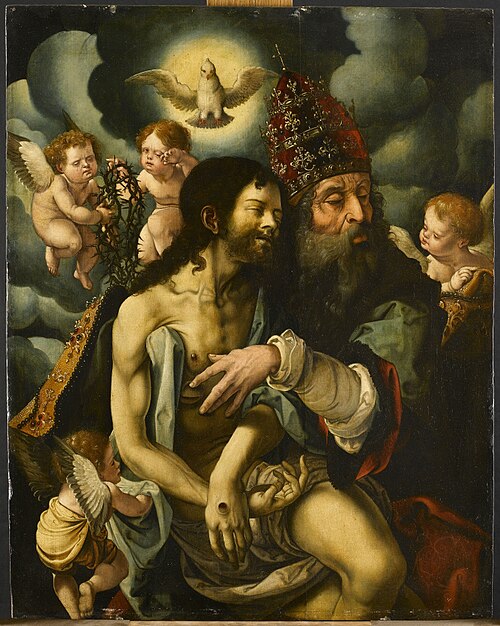Le Christ mort soutenu par Dieu le Père, , Maître de l'Adoration de Lille