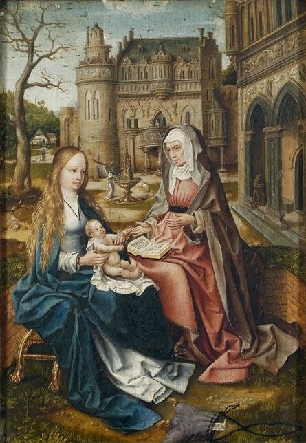 Sainte Anne, la Vierge et l'Enfant, 1520, Maître de l'Adoration von Groote