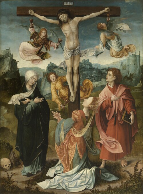 Crucifixion, 1524, Maître de l'Adoration von Groote