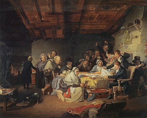 Reading the Will, 1811, William Home Lizars