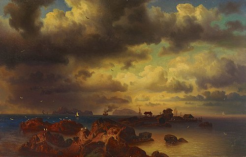 Kopio Marcus Larsonin merimaalauksesta, 1887, Emilia Appelgren