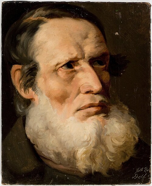Huvud, studie, 1854, Anders Ekman