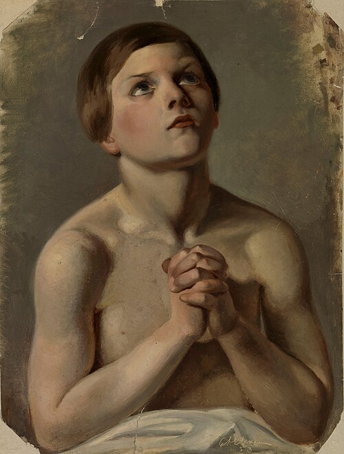 Bedjande Gosse, 1853, Anders Ekman