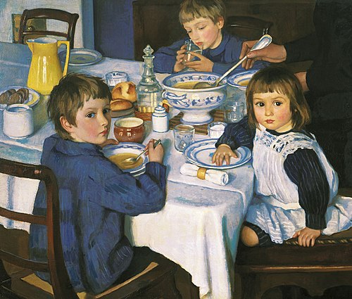 At Breakfast, 1914, Zinaida Serebryakova