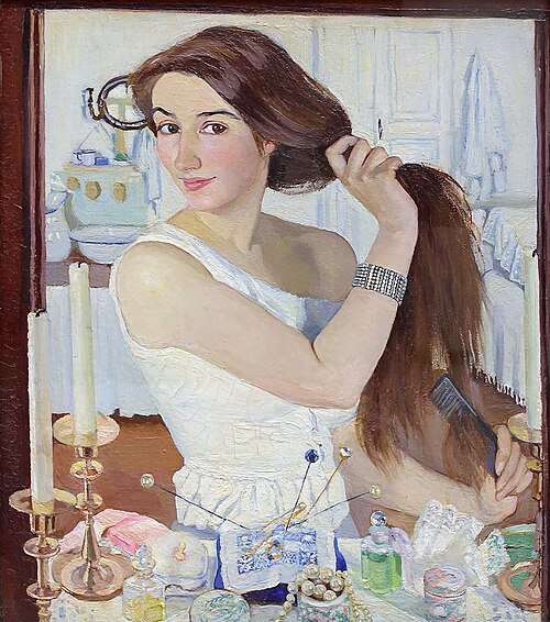 At the Dressing-Table, 1909, Zinaida Serebryakova