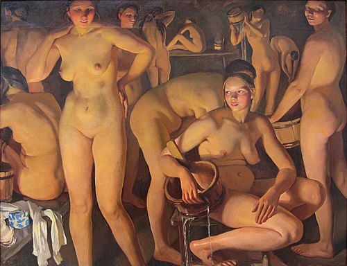 The bath-house, 1913, Zinaida Serebryakova