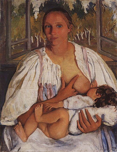 Nourrice allaitant, 1912, Zinaida Serebryakova