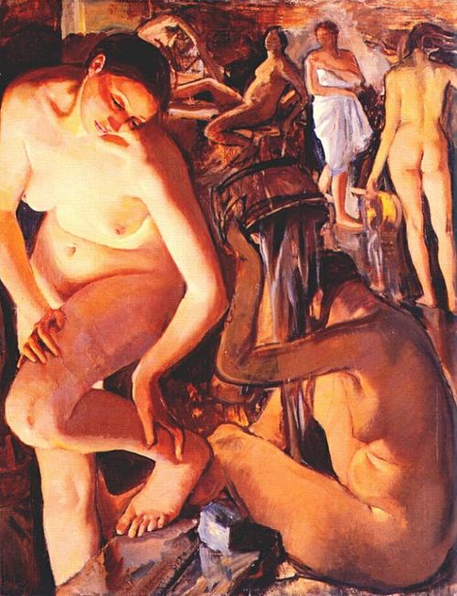 Bathhouse, 1912, Zinaida Serebryakova