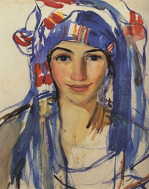 Self-Portrait in Scharf, 1911, Zinaida Serebryakova